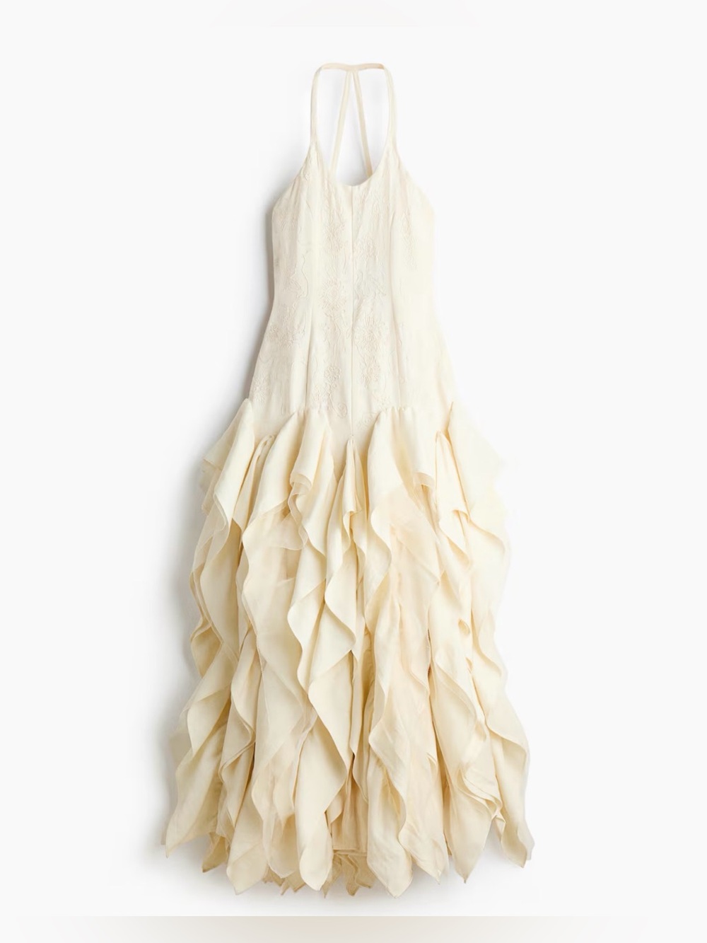 H&M STUDIO RUFFLE EMBROIDERED DRESS - Picture 3 of 5